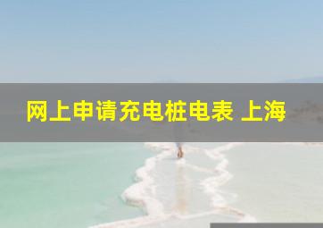 网上申请充电桩电表 上海